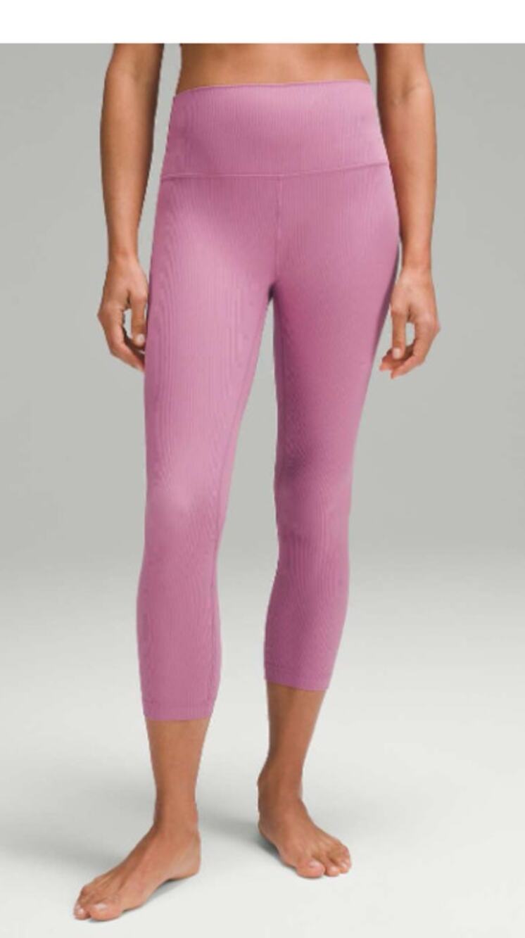 Lululemon Align High Rise Crop Leggings 23” Size 4 Dusty Mauve Nulu